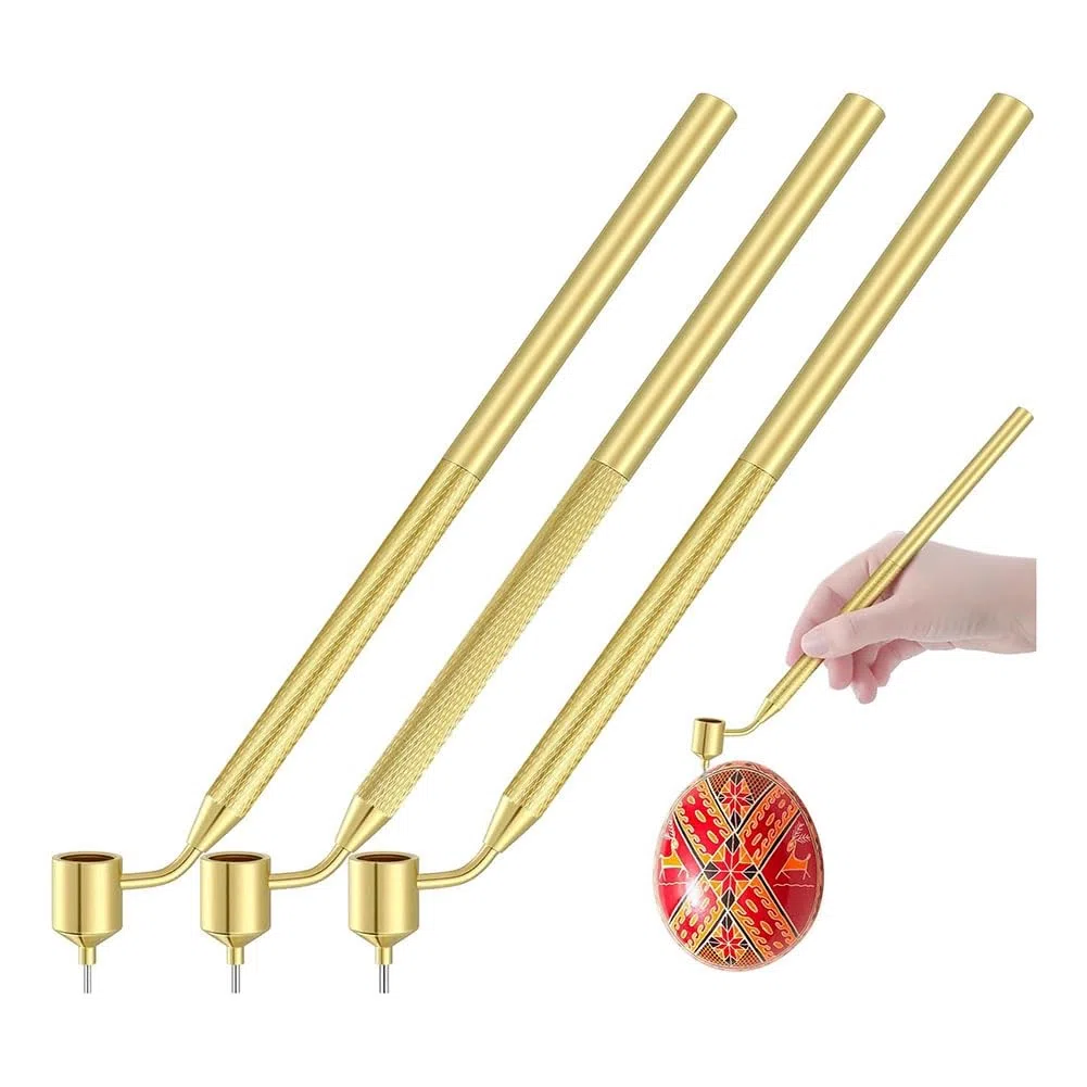 Set mit 3 Heißwachs-Zeichenstiften, Geeignet für Dekorative Künste für Ostereier, Pysanky-Zubehör