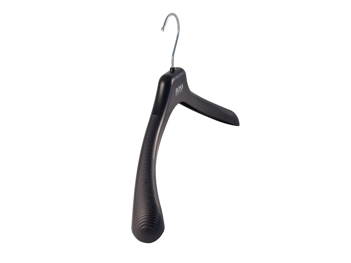Marken Kleiderbügel für Jacken und Mäntel, 42 cm, schwarz, WJT42b, 10 Stück