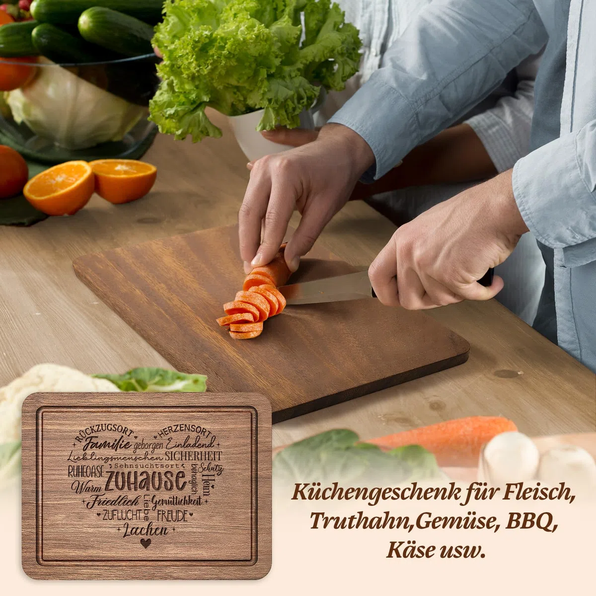 Geschenk Zum Einzug, Einzugsgeschenke-Schneidebrett aus Holz, Einzugsgeschenke Wohnung, Einweihungsgeschenk Haus, Geschenk zum Einzug ins Haus - Neues Zuhause, Neues Haus Geschenk 29 * 22 * 1.5 CM