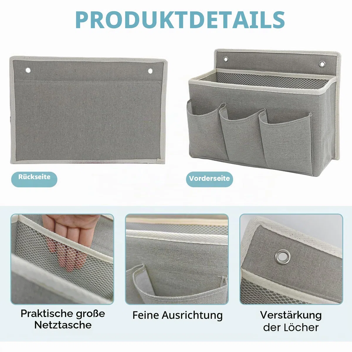 2 Stück Wand Organizer Tasche Hängekörbe Mit Großer Mesh Abteilung Und 3 Taschen Tür Organizer Platzsparend Aufbewahrung Für Schlafzimmer Wohnmobil Camper