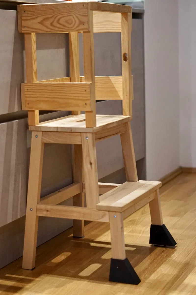 2X Kippschutz passend für IKEA Lernturm ODDVAR BEKVÄM I Made in Germany I Fuß Füße Zubehör