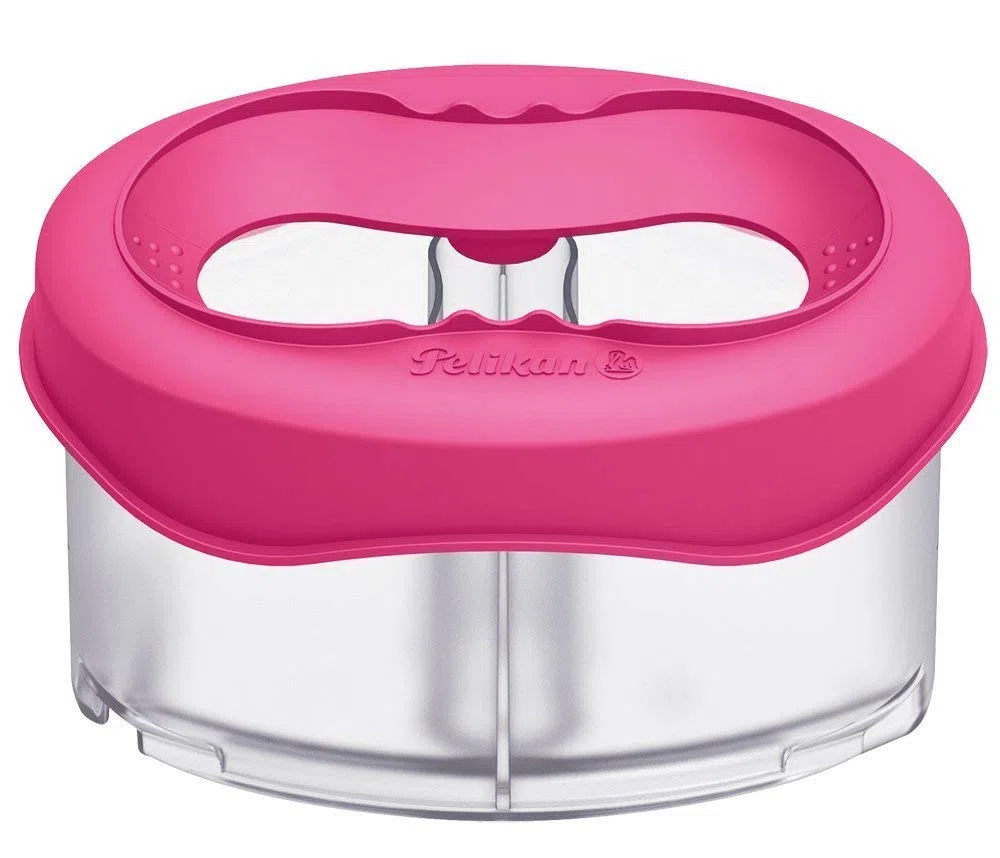 Pelikan Deckfarbkasten 735 SP/12 mit 12 Farben und 1 Tube Deckweiß/Starter (Magenta mit Space-Wasserbecher + Pinsel-Set) (Set)