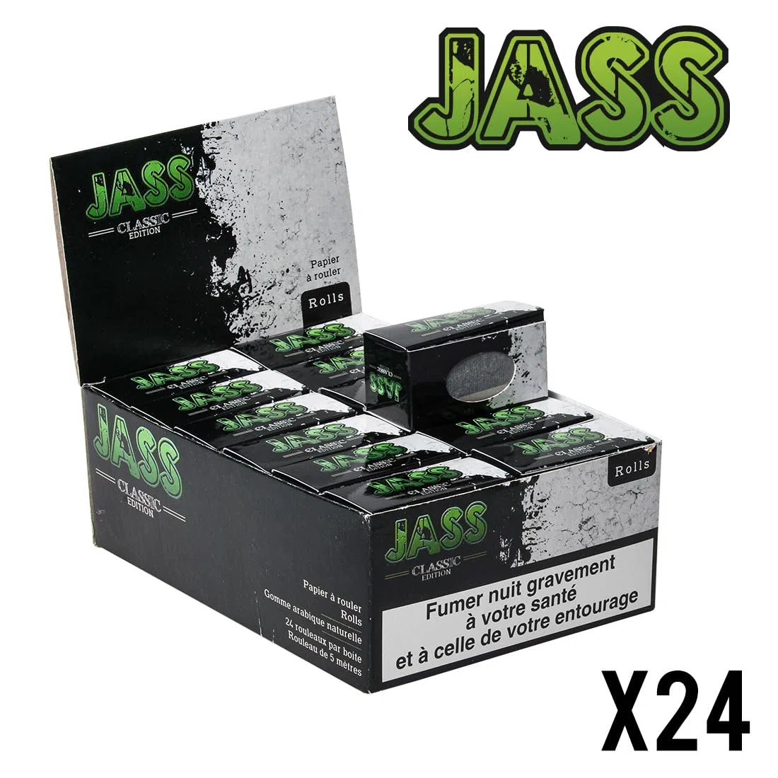 Jass Premium Slim Papier à Rouler X24 Rouleaux 45 mm