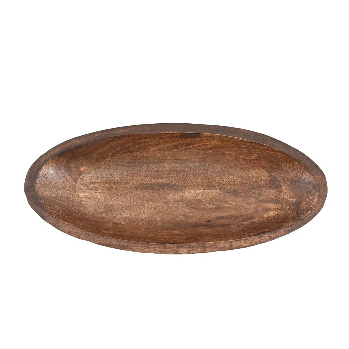 Samhita Dekorative Schale aus Mangoholz, Heimdekoration, Heimdekoration, Tafelaufsatz, Bauernhaus, Land, Restaurant, Café (35,6 x 15,2 x 5,8 cm)