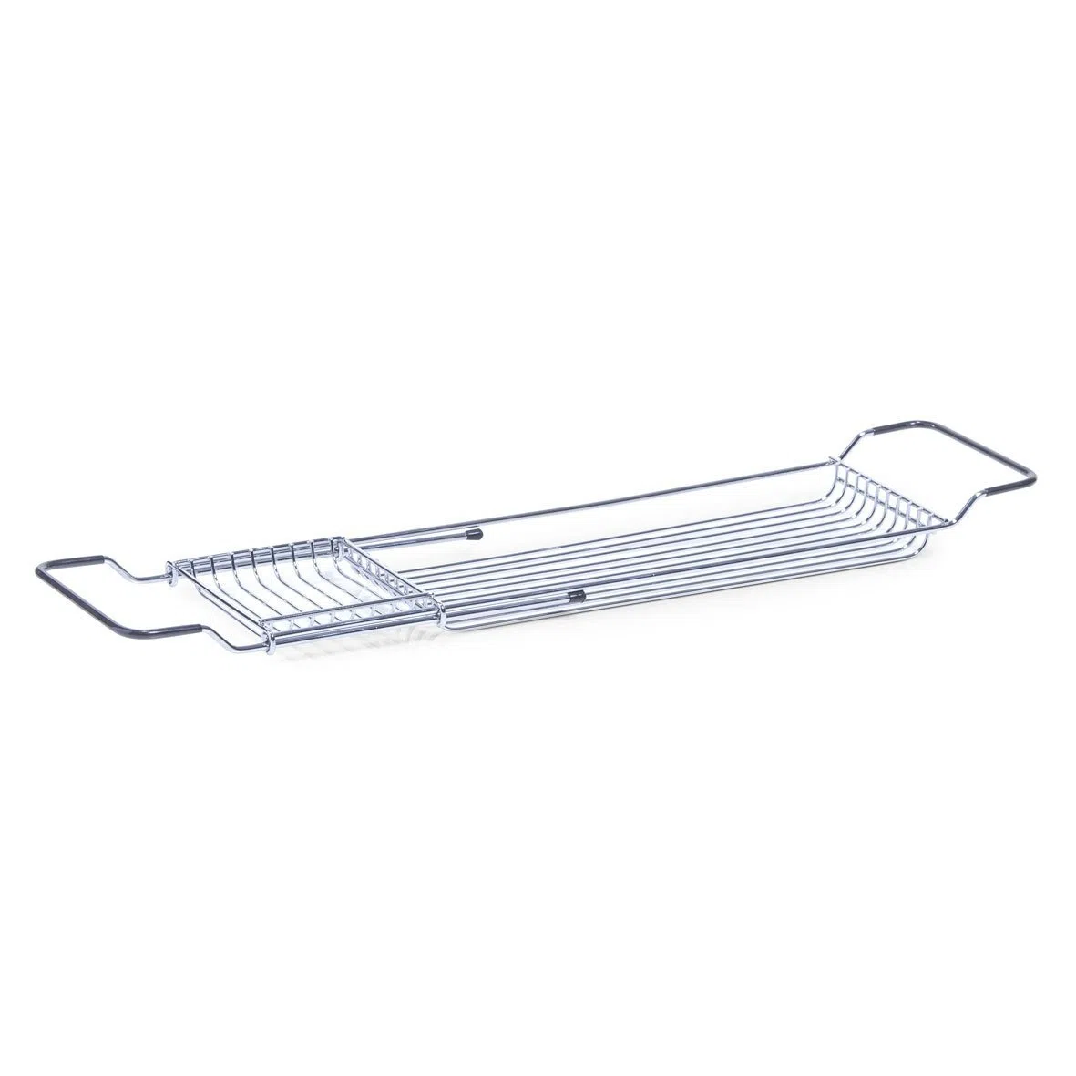 Zeller 18409 Badewannenablage, ausziehbar, ca. 65,5-76,5 x 15,5 x 4 cm, Silber, 1 - Pack