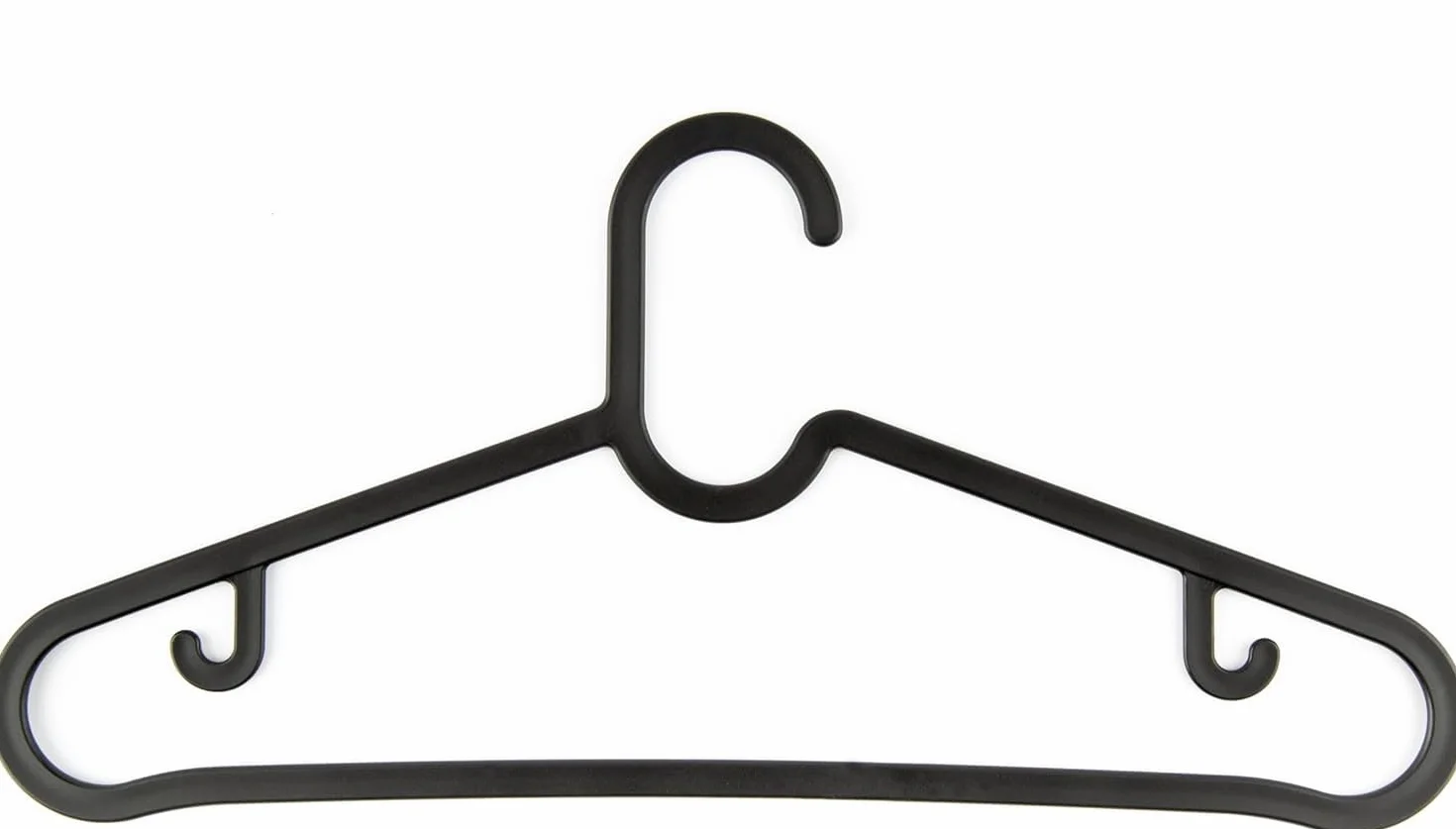 Kleiderbügel Schwarz Kunststoff - Platzsparende Kunststoffbügel Schwarz – 20 Stück, Leicht & Stabil, Für Jacken