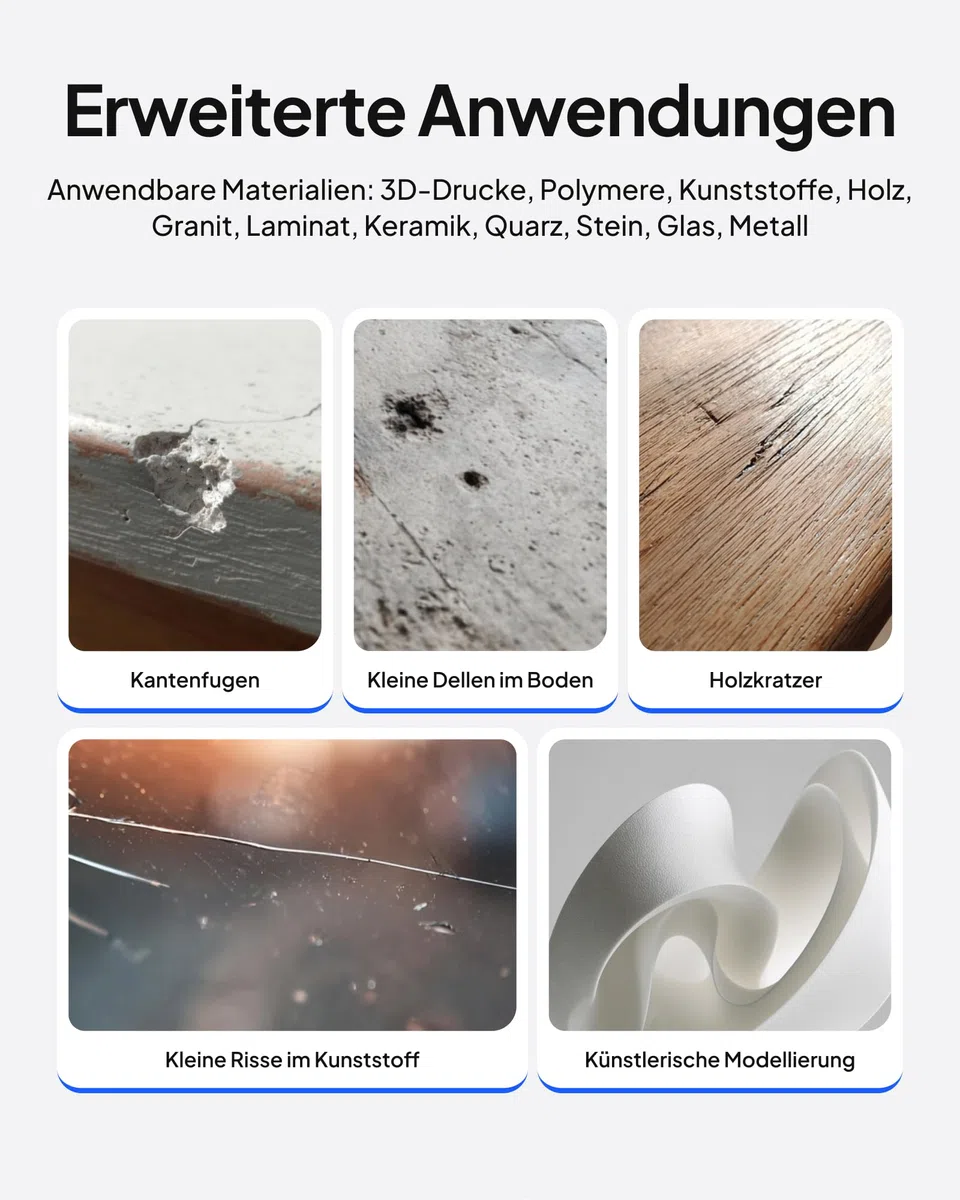 ELEGOO UV-Kitt zum Modellieren, 365–405 mm, UV-Licht, schnell härtender Ton zur Reparatur von Miniaturmodellen (weiß, 60 g)