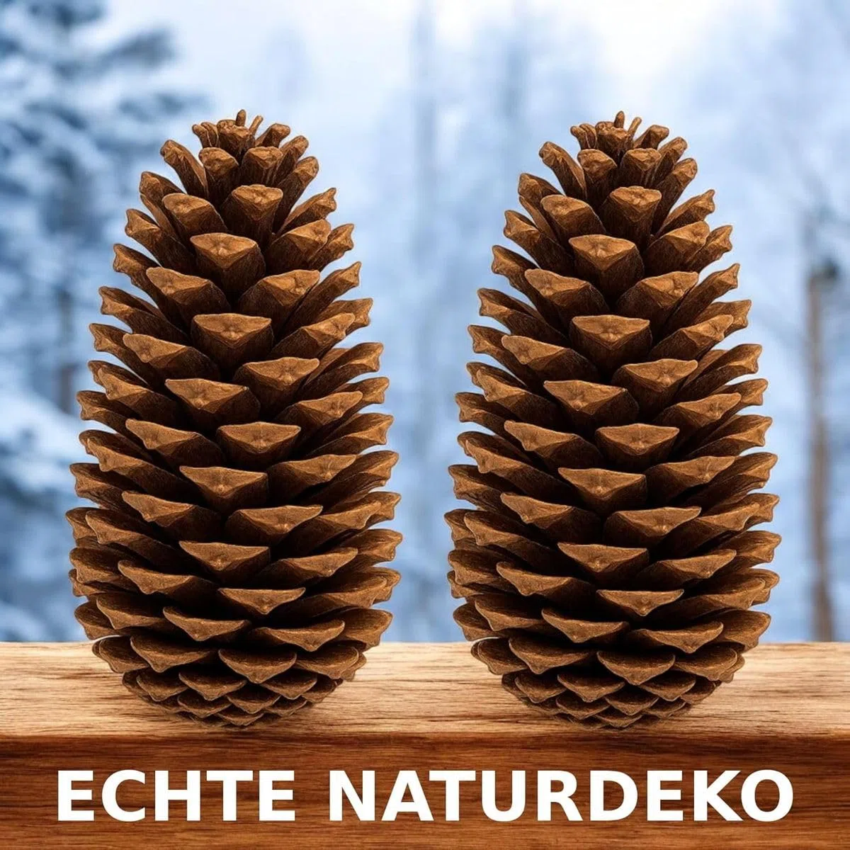 NaDeco Maritima-Zapfen 14-18cm, Set 20 Stück, Pinus Pinaster große Deko-Zapfen Tannenzapfen, Adventskranz & Weihnachts-Dekoration, Natürlich Groß zum basteln, Weihnachtsbaum & Advents-Gesteck