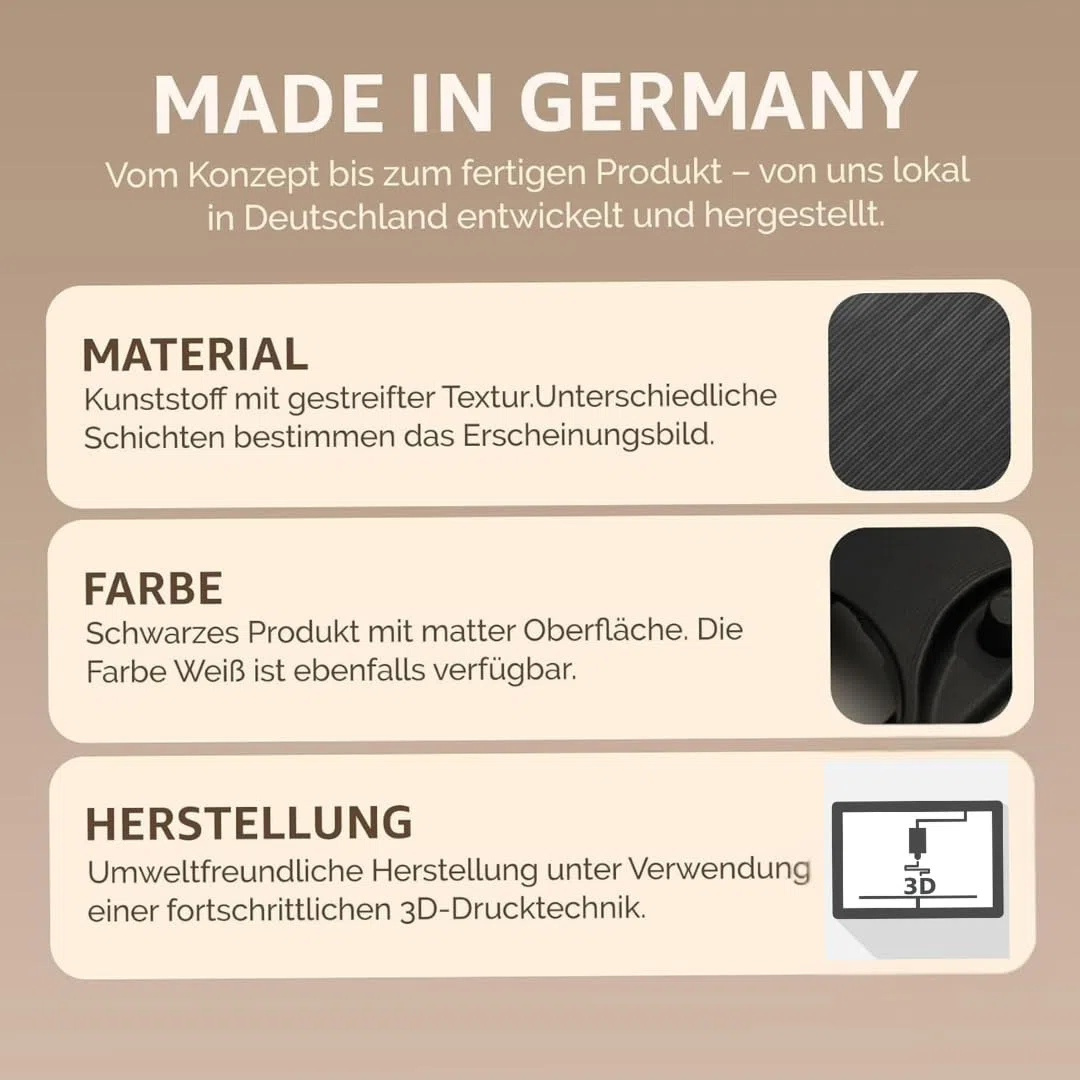 Halterung passend für Oral-B iO 10 – Zahnbürstenhalter – Steckdosenhalterung ohne Bohren – Zahnbürstenständer mit Kabelführung – Platzsparend & hygienisch – 3D-Druck - Made in Germany – Schwarz