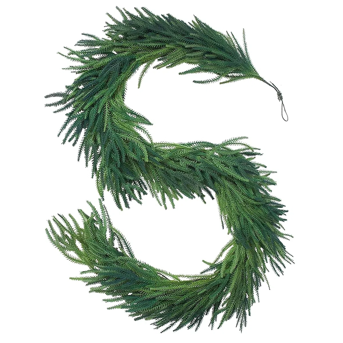 Weihnachtsgirlande - Naturgetreue Tannengirlande, Künstliche Tannenzweige,180cm Grün, Norfolk Weihnachtskranz,Perfekt für Weihnachtsdeko Innen und Außen, Treppengeländer & Türrahmen