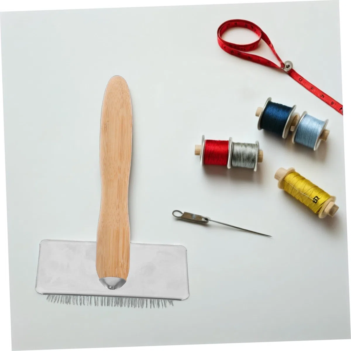 2 Stück Wollkardierbürsten mit Holzgriff Schnelles Kämmen für Filz Nadelfilzprojekte Anfängerfreundlich Vielseitig für Textilien Handwerk und DIY anwendungen