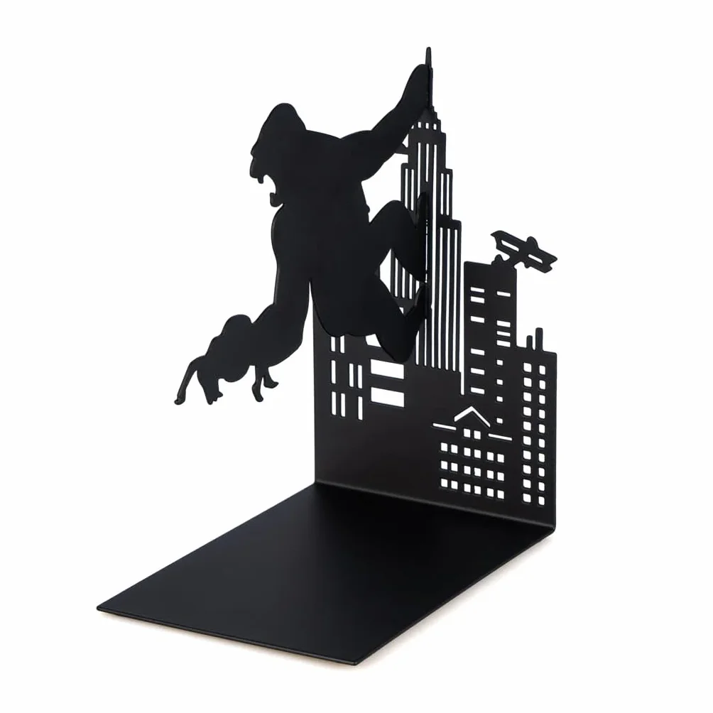 Balvi - Kong Schwarze Buchstützte aus Metall. Originelles Design