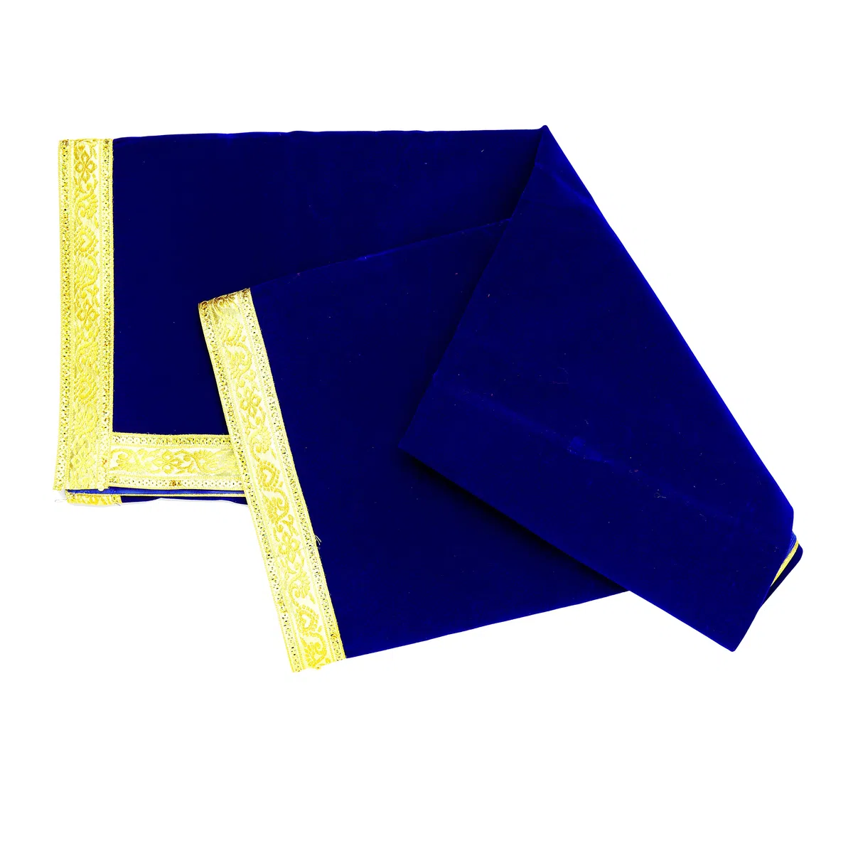 Decorative Mat Aasan Chunari Backdrop Pooja Cloth Chunni Indian Traditional Navratri Festival Decorations MATA Ki Chunri for Statue Chowki Aasan Mat Home Decor(Size:36 Inche x 36 Inche)(Blue)