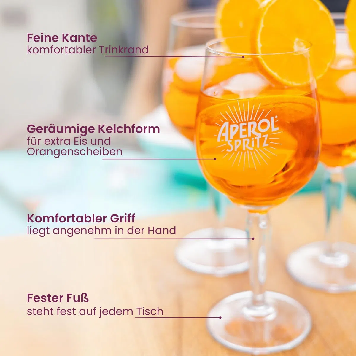 Aperol Spritz Gläser 450 ml - 6 Stück