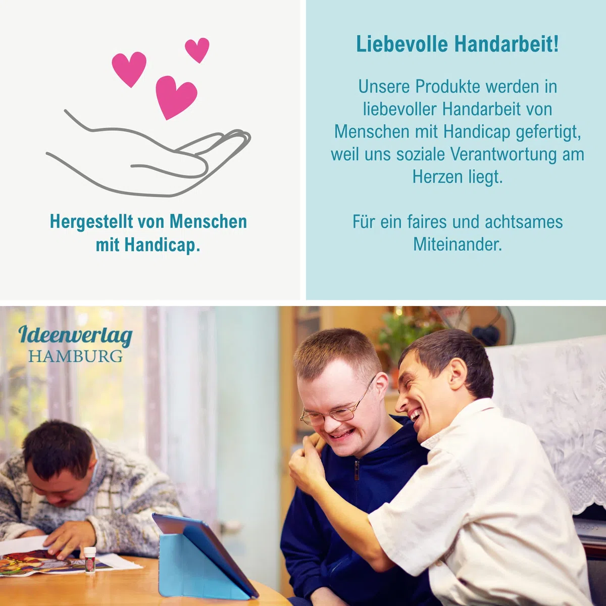 Ideenverlag HAMBURG Gedankengalerie – Achtsamkeits-Set mit 12/24 Affirmationskarten & Trockenblumen | Edler Holzaufsteller aus Eiche – Handgemacht in Deutschland – Frauen Geschenk & Deko für Frauen