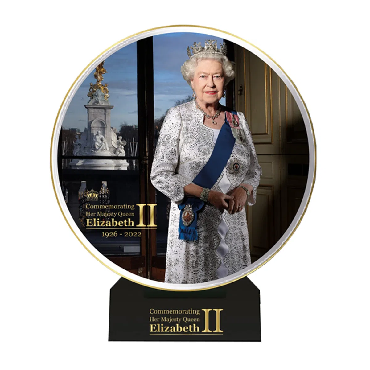Queen Elizabeth II Gedenk Teller 15 cm Zum Gedenken Königin London Commemorating