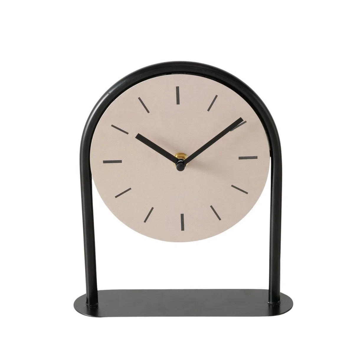 BOLTZE Tischuhr beige/schwarz H22cm aus Eisen