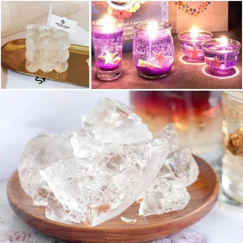 TooGet Hochwertige Transparente Gelee Wachs DIY Kerze Machen Gel Wachs Handgefertigte Material Crystal Gel Kerze für Kerzenherstellung und Handwerk duftenden Wachskerzen Zubehör - 32 OZ