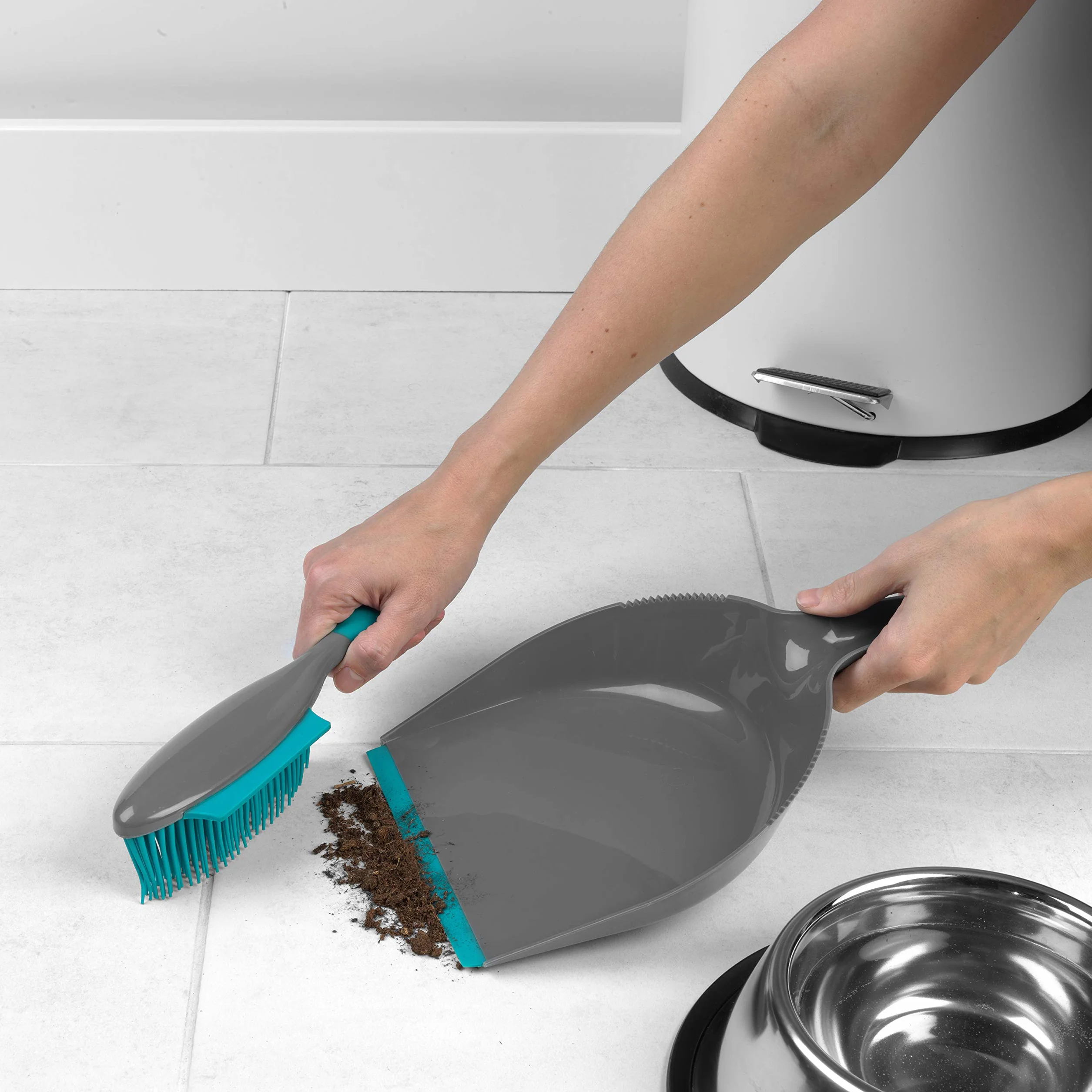 Beldray Pet Plus+ Besen und Kehrschaufel-Set, Kehrgarnitur, Set aus Handfeger & Kehrblech, Schaufel und Besen-Set - Erfassen mühelos Staub, Tierhaare & Schmutz, für Haus, Büro & Flurreinigung