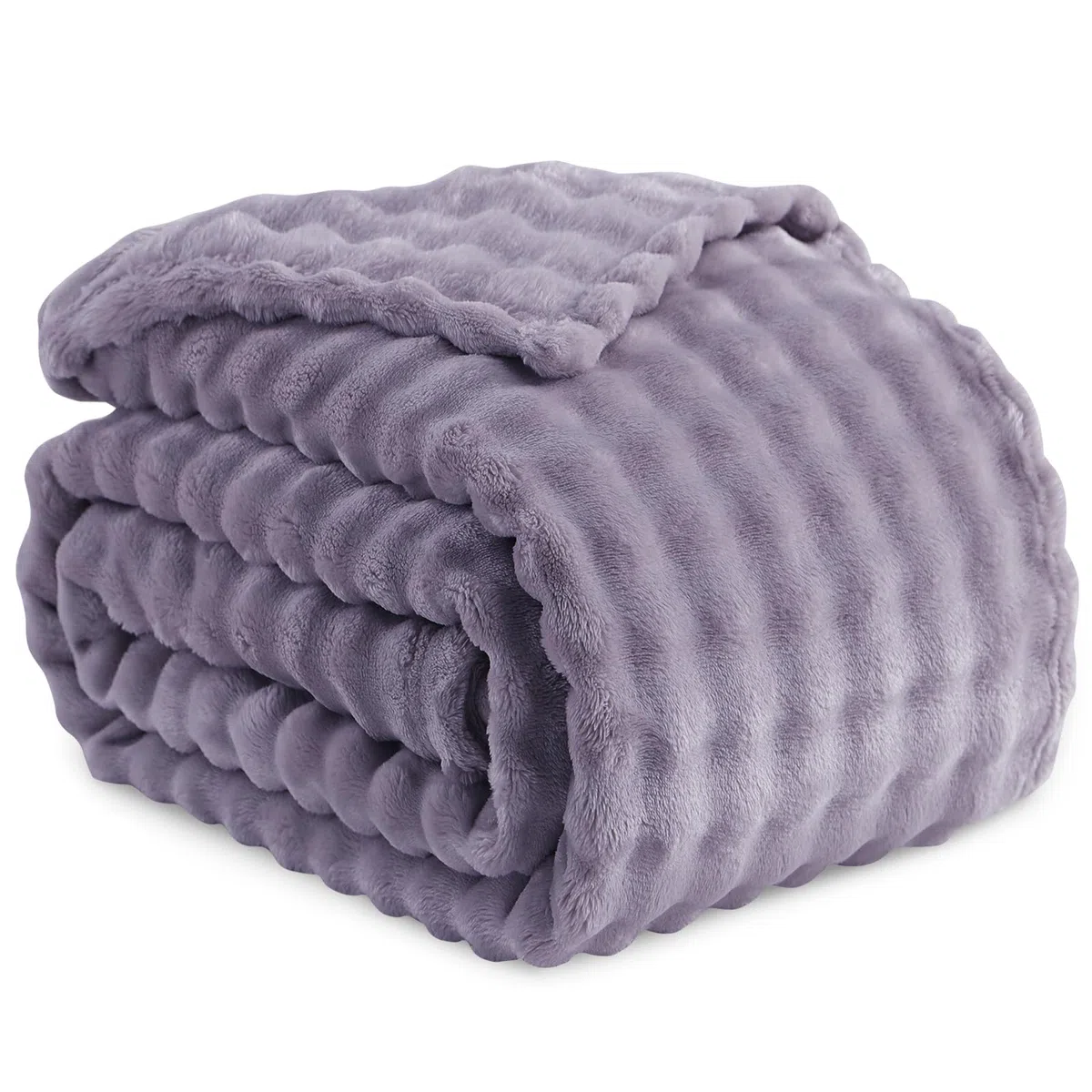 RUIKASI Bubble Decke Kuscheldecke Flauschig Violett - 150x200cm Sofadecke & Couchdecke aus Plüsch, Warme Fleece für Wohnzimmer Deko Blanket, Dicke Wohndecke