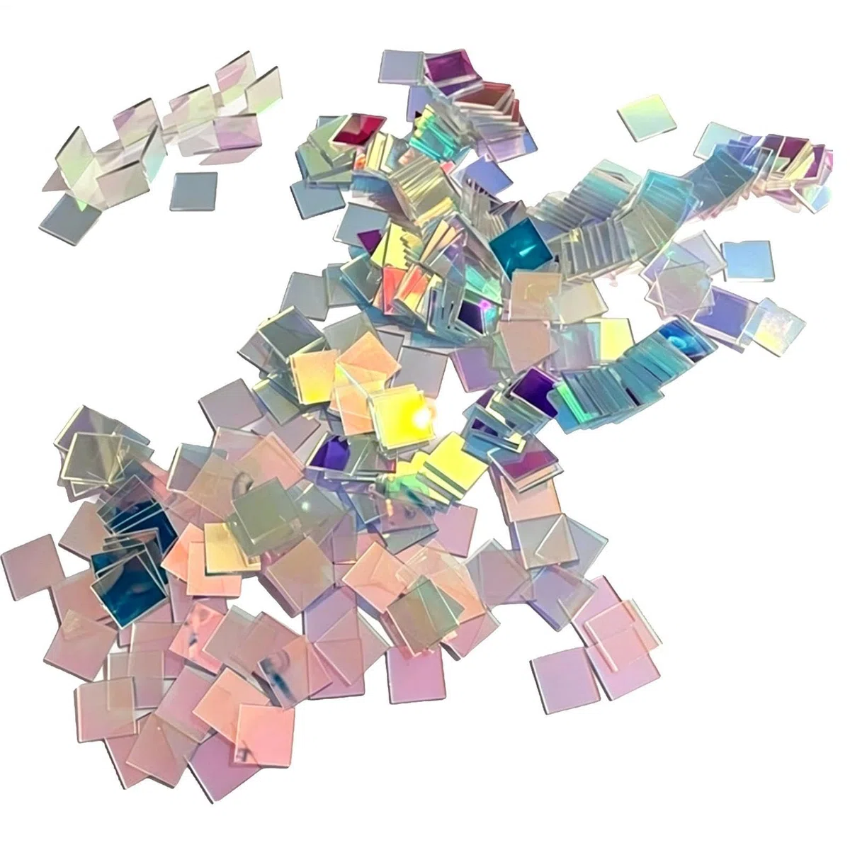 Acrylplatte – 100 Stück, Regenbogen-Acrylplatte, doppelseitige Bretter | Schillerndes, strahlendes Blatt, Bastelmaterial für farbenfrohe dekorative Gemälde und Licht- und Schattenkunst