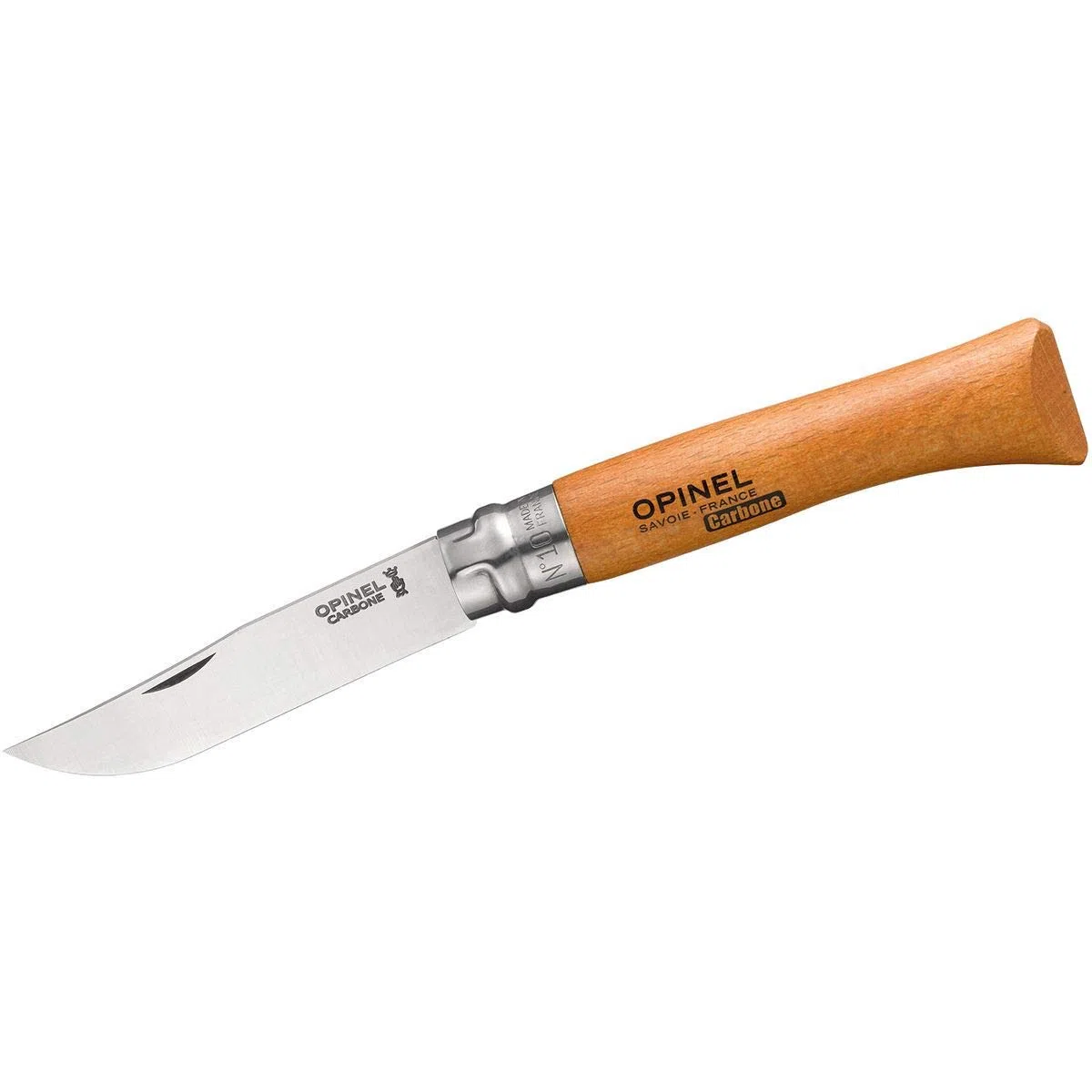 Opinel Taschenmesser No 10, Buche, Carbon, nicht rostfrei