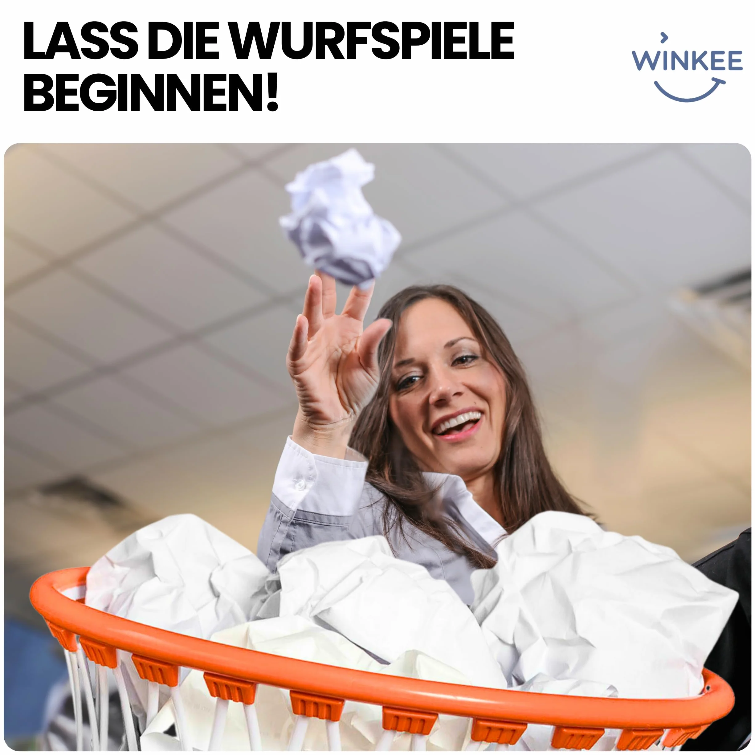 Winkee - Basketball Papierkorb I Basketball Korb Indoor Mülleimer I Mülleimer Kinderzimmer I Papiermülleimer