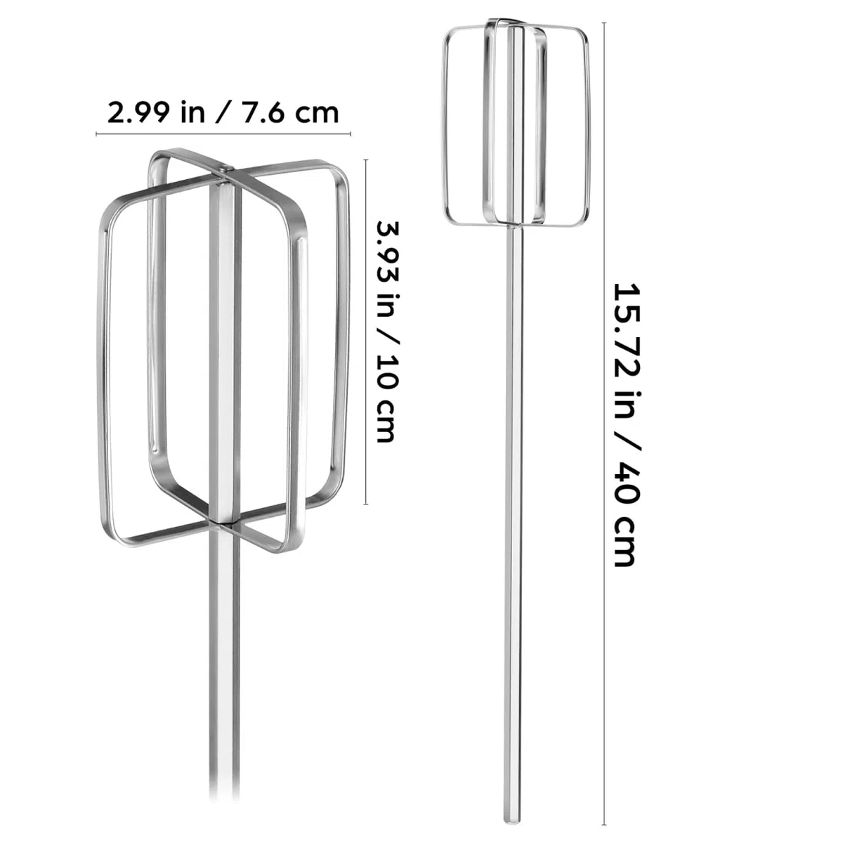 Toyvian Edelstahl Rührstab Extra Lang für Bohrmaschine Handpaste und Fleischpaste Whisk Robuster Mixer Rührbesen für Saucen Teig Pancake Ergonomisch und Leicht zu Wiederverwendbar