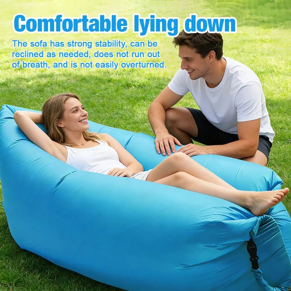 Aufblasbares Sofa, 200 x 70CM Aufblasbare Couch Camping Sofa, Luft Sitzsack, Luftsofa Outdoor Camping aufblasbares Luftsofa, aufblasbarer Sesselfür Strandparties Camping Schwimmbad