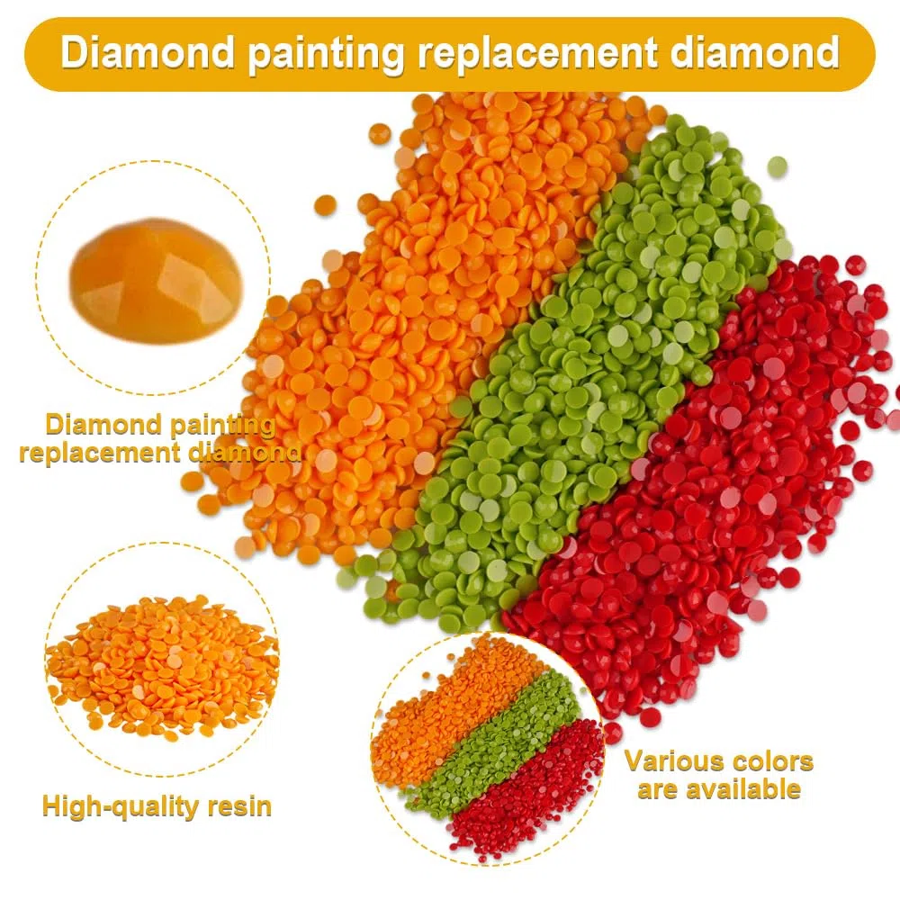 Diamond Painting Steine, Diamond Painting Zubehör Diamanten Deko-42000 Rund Stück 60 Farben/700 Stück pro Farbe-Ersatz Funkelnde Perlen Für Nägel, Edelsteine, Kunsthandwerk Ornamente