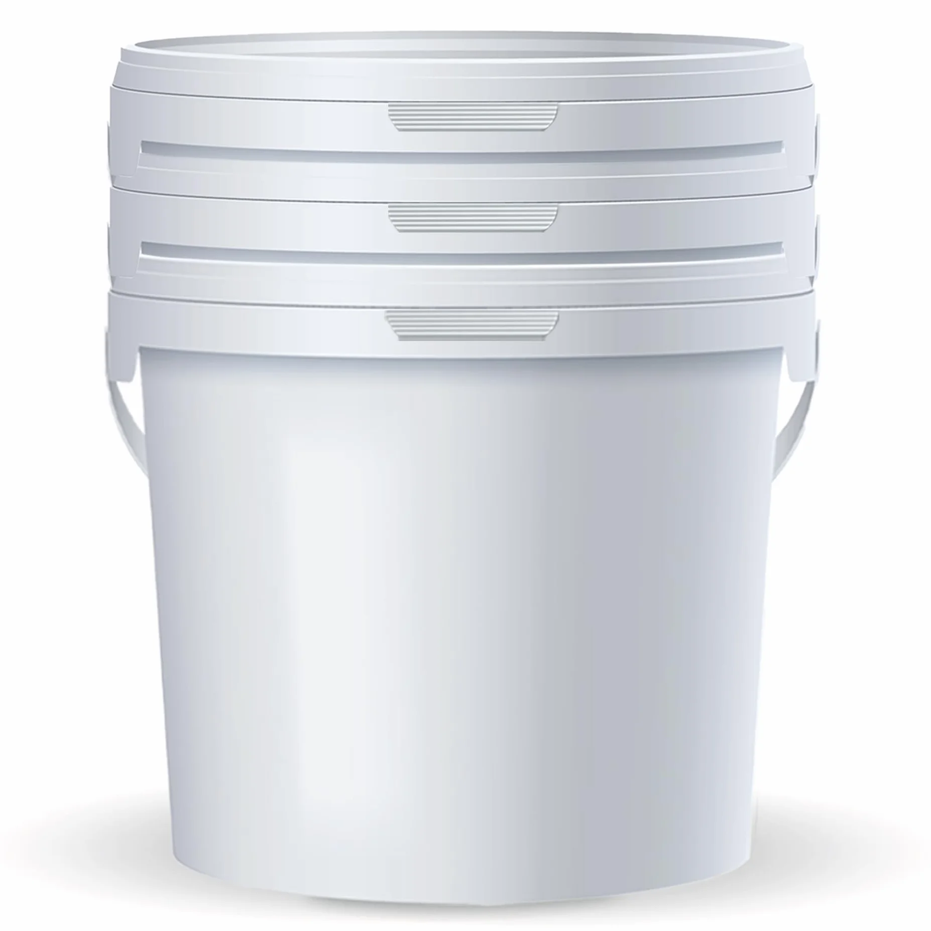 POSH Eimer mit Deckel 10L – Weiß, Kunststoff, lebensmittelecht, auslaufsicher, geruchsneutral, robust, stabil, luftdicht, Eimer mit Henkel (3, 10L)