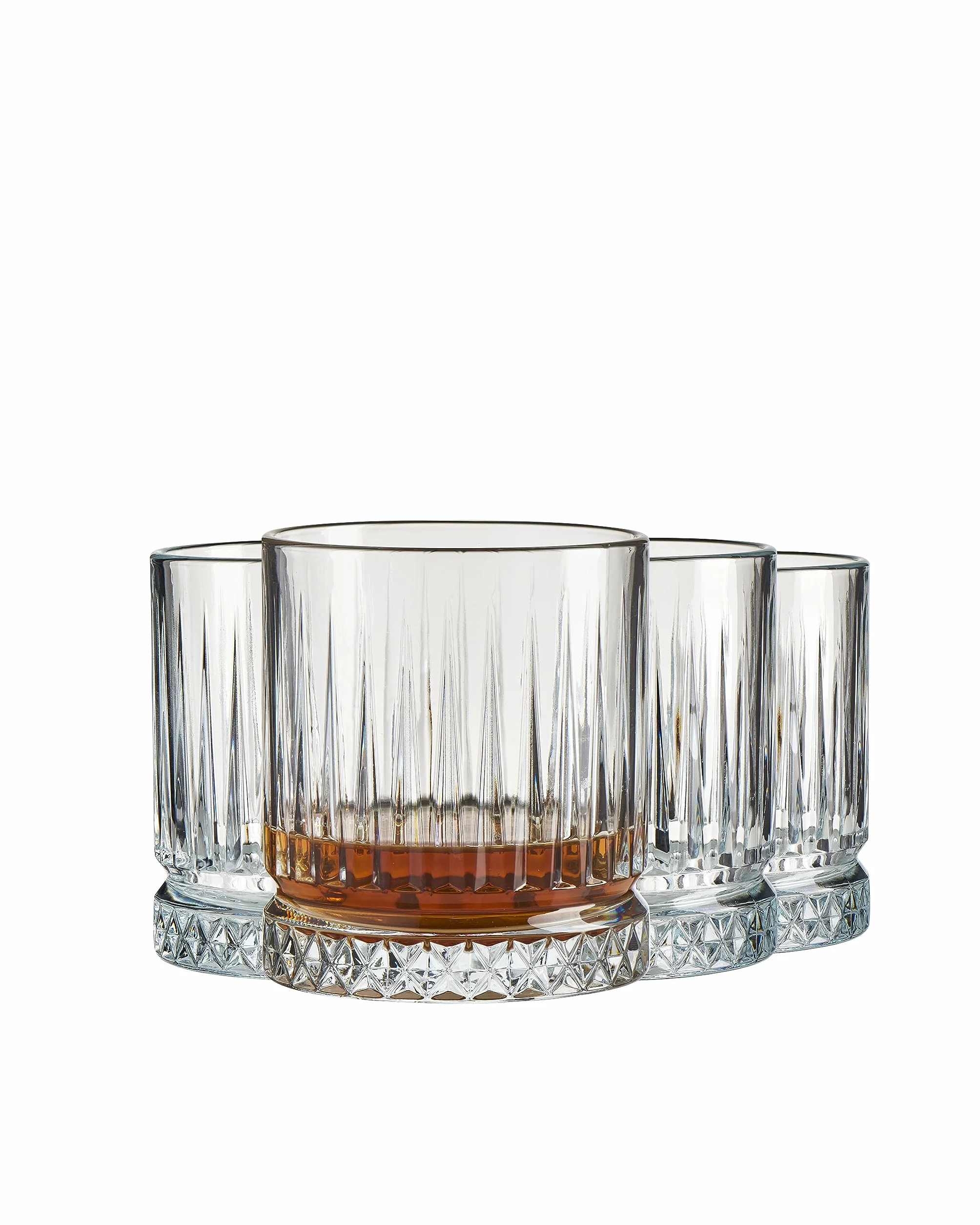 Pasabahce Exklusives Whiskey- und Cocktailgläser, 4er-Set, hochwertige altmodische Gläser, hochwertige Scotch-, Bourbon-, Likör-, Rumgläser, 333 ml, perfekt für Partys, Geschenke