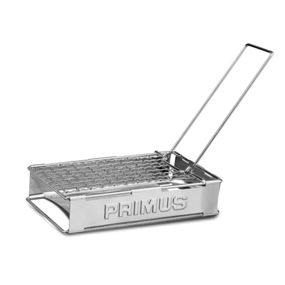 Primus Camping Toaster für Gaskocher - 17x14 cm - 186 g - Edelstahl - Klappbarer Griff und Seiten – Flach zusammenfalten - Kleiner Toaster für Camping und Gasherd