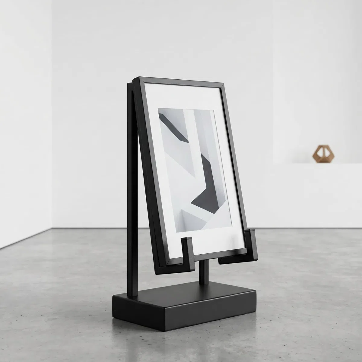 Dekorativer Metall Tellerständer Schwarz Stabiler Bilder und Buchständer aus Eisen Kompakte Tischstaffelei für Kunst Fotos und Platten Kratzfester Displayhalter für Wohnzimmer