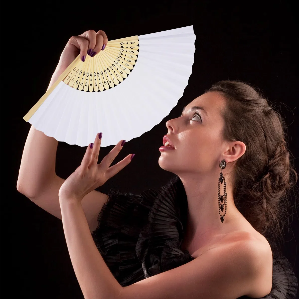 Fächer Hochzeit Weiß Papierfächer Handfächer Fecher Hochzeit Gäste 12 Stück Fächer Personalisiert zum Bemalen für Geburttag Party Wedding Wand Dekoration