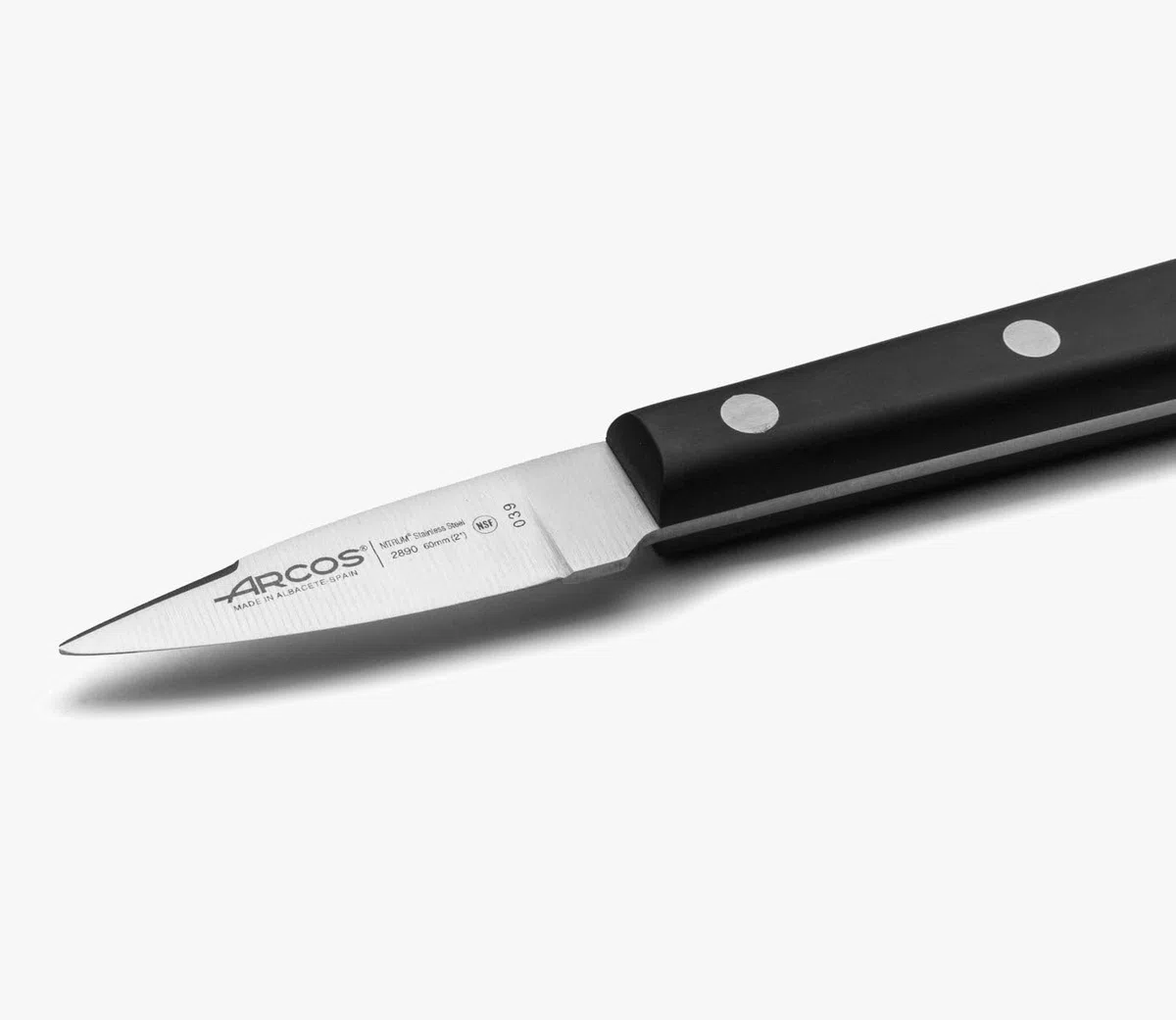 Arcos Austernmesser - Edelstahlklinge 60 mm - Chemikalien- und Temperaturbeständig - Schwarzer POM-Griff - Serie Universal