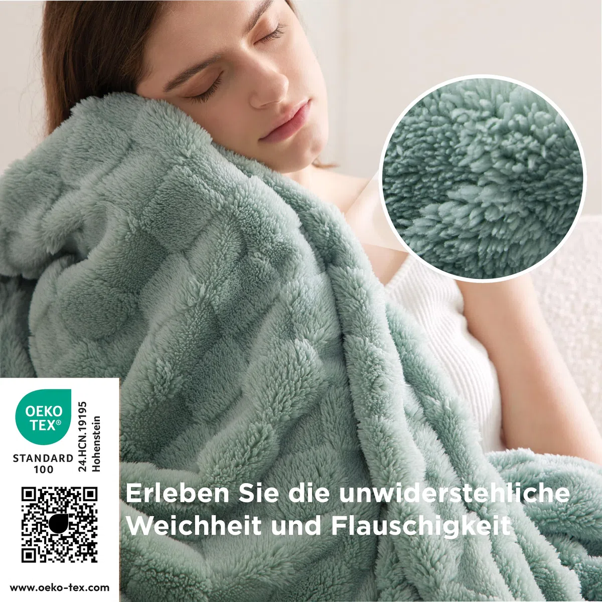 BEDSURE Kuscheldecke Flauschig - Fleecedecke & Wolldecke, Sofadecke, Schachbrettmuster Tagesdecke, Weiche Warme Karierte Decken für Zimmer Deko, Wohn- & Kuscheldecken, Grün, 150 x 200 cm