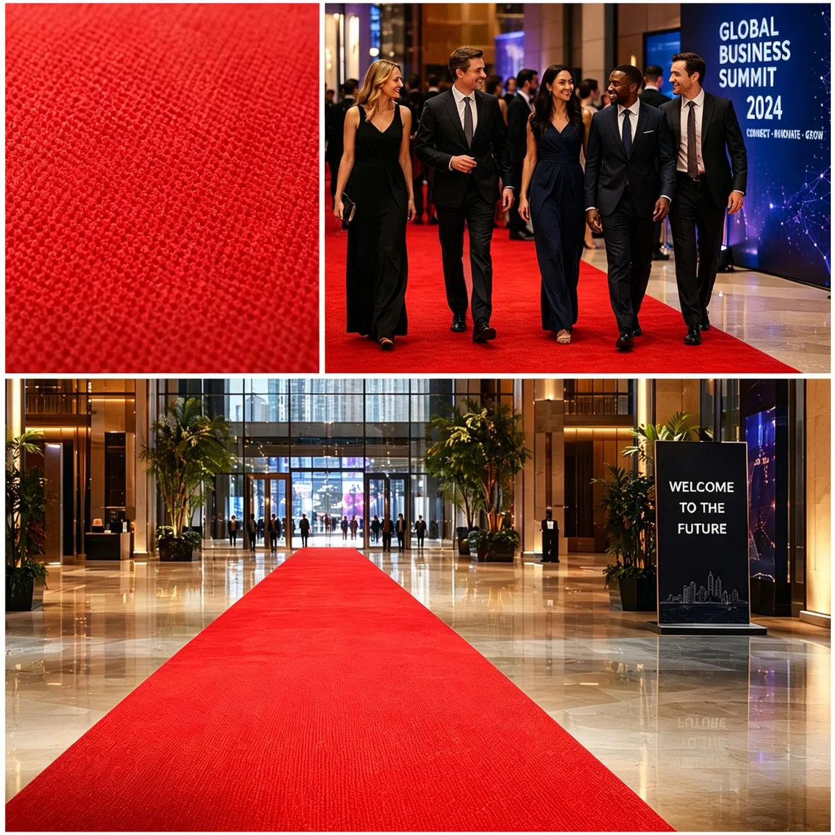 Roter Teppich, Läufer Eventteppich Hochzeitsteppich 1 x 5m Lang VIP Event Rot Teppich, Rutschfester Red Carpet Empfangsteppich für Hochzeit Erntedankfest Outdoor Zubehör