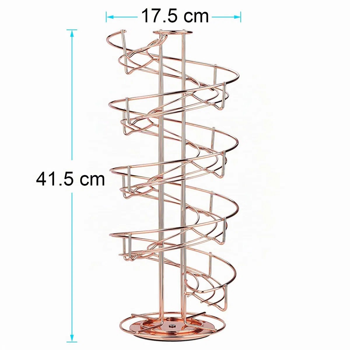 Toplife Eierspender, Eierspirale Edelstahl spiralförmiges Design, Eierständer Aufbewahrung für ca. 30 – 36 Eier, Rotgold