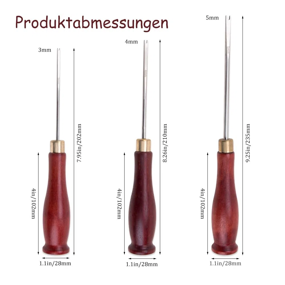 HUTRADE 3 Stück vielseitiges Stofftiere Füllwerkzeug für DIY-Handwerksprojekte und Häkelarbeiten Enthält Füllwatte in den Größen 3 mm, 4 mm und 5 mm zum Nähen und Basteln