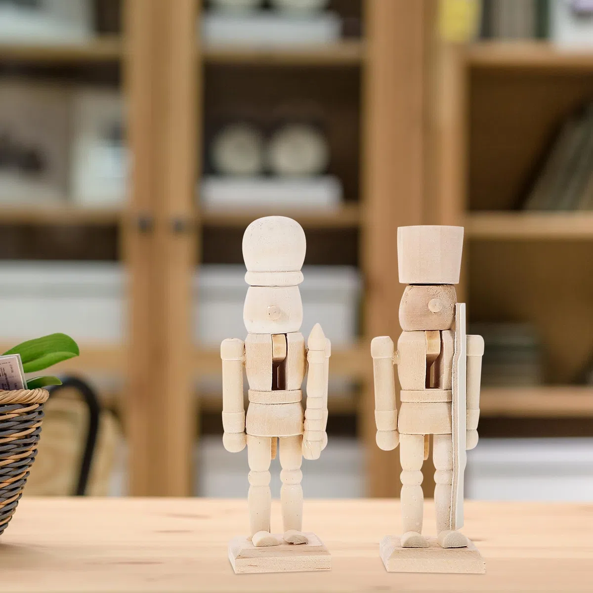 6 Stück Holz Unvollendete Soldat Nussknacker: Mini Leere DIY Holz Soldat-nussknacker Für Weihnachten Nussbaum Ornament Verzierung