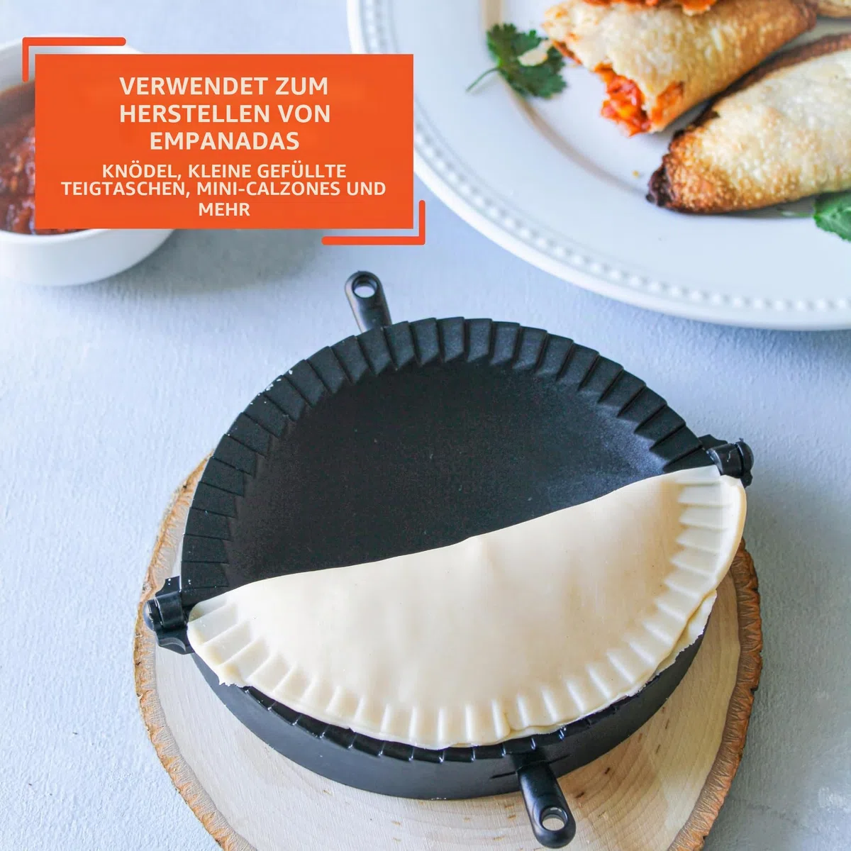 Imusa USA IMU-71006W Jumbo-Empanada-Form, einfach zu bedienen, aus Kunststoff, Schwarz