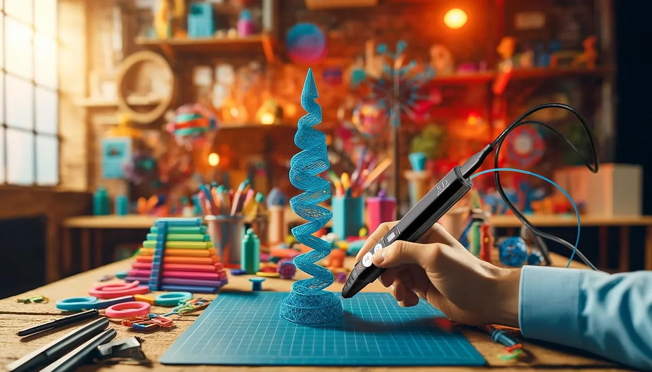 FreeSculpt 3D Druck: Kompakter 3D-Stift, USB-C-Stromversorgung, Versandrückläufer (Stift & Filament, leichte, Pen)