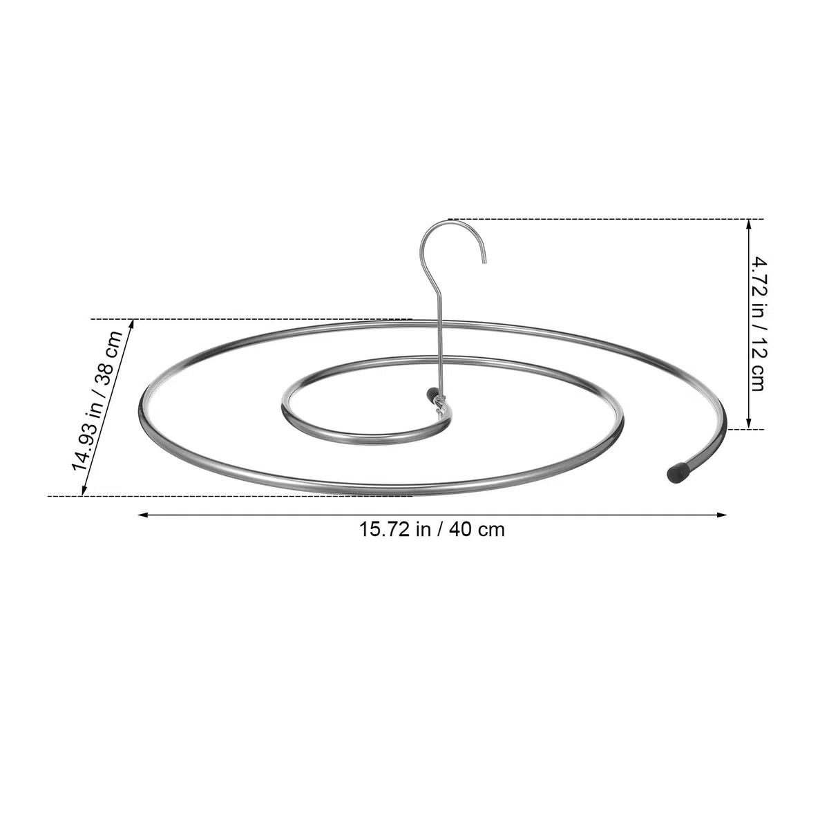 Spiral Wäscheständer Multifunktionaler Wäscheständer 2 Stück aus Edelstahl Platzsparender Kleiderbügel zum Trocknen Silberfarben für Dryer Blätter und Bettwäsche