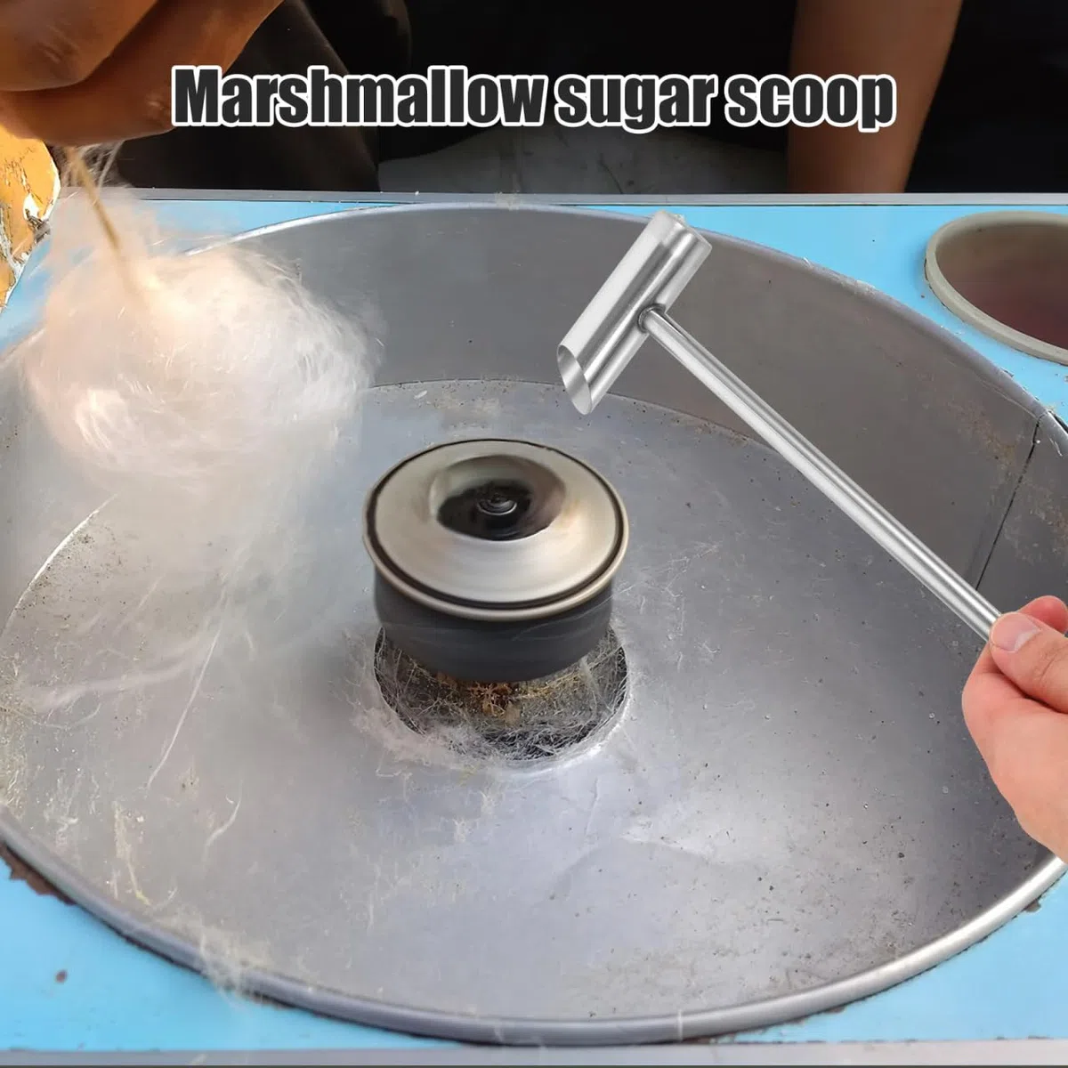 Ciieeo Edelstahl Marshmallow Zuckerlöffel Für Zuckerwattemaschine Mit Ergonomischem Griff Robuster Zuckerportionierer Für Haushalt Partys Und Gastronomie