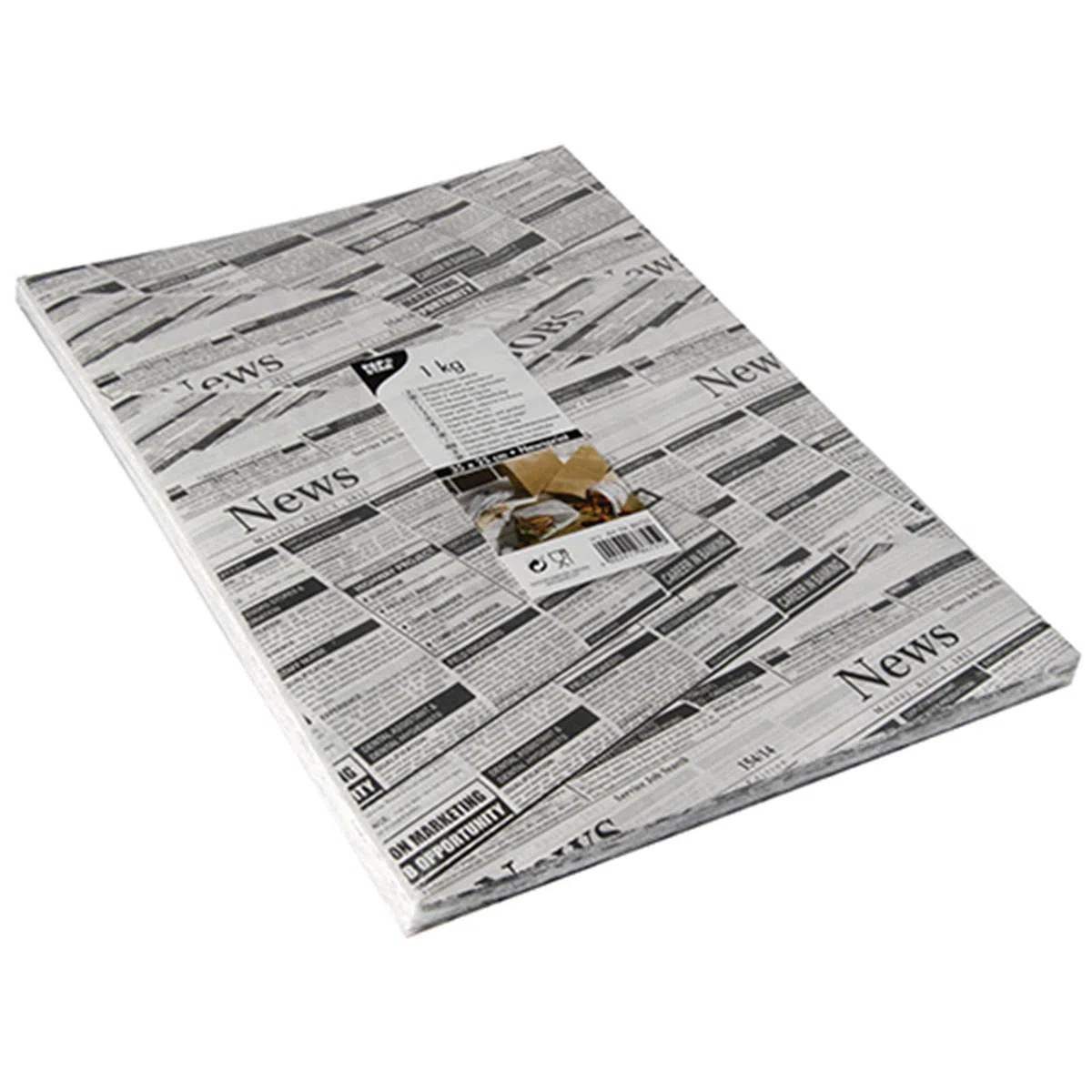 Einschlagpapiere, Pergament-Ersatz 35 cm x 25 cm "Newsprint" fettdicht (1 kg)