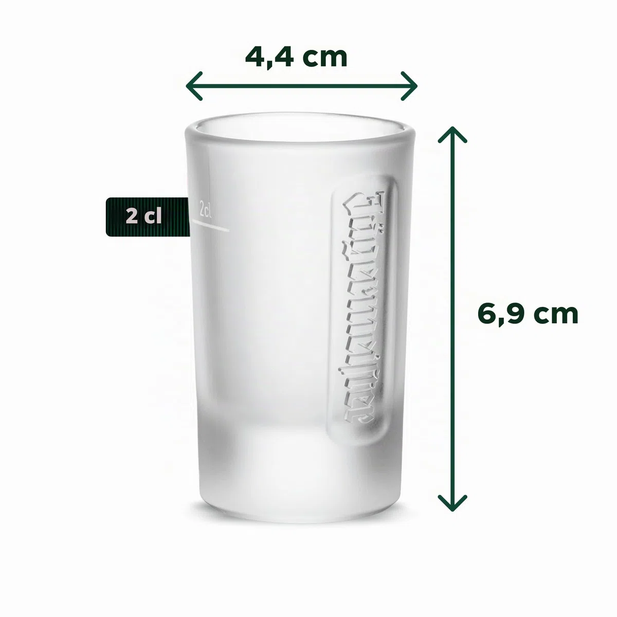 Jägermeister Shotgläser Set 2cl - 6er Set Schnapsglas - Spülmaschinenfest und Standfestes Likörglas - Das Original - Schnaps und Likör Glas