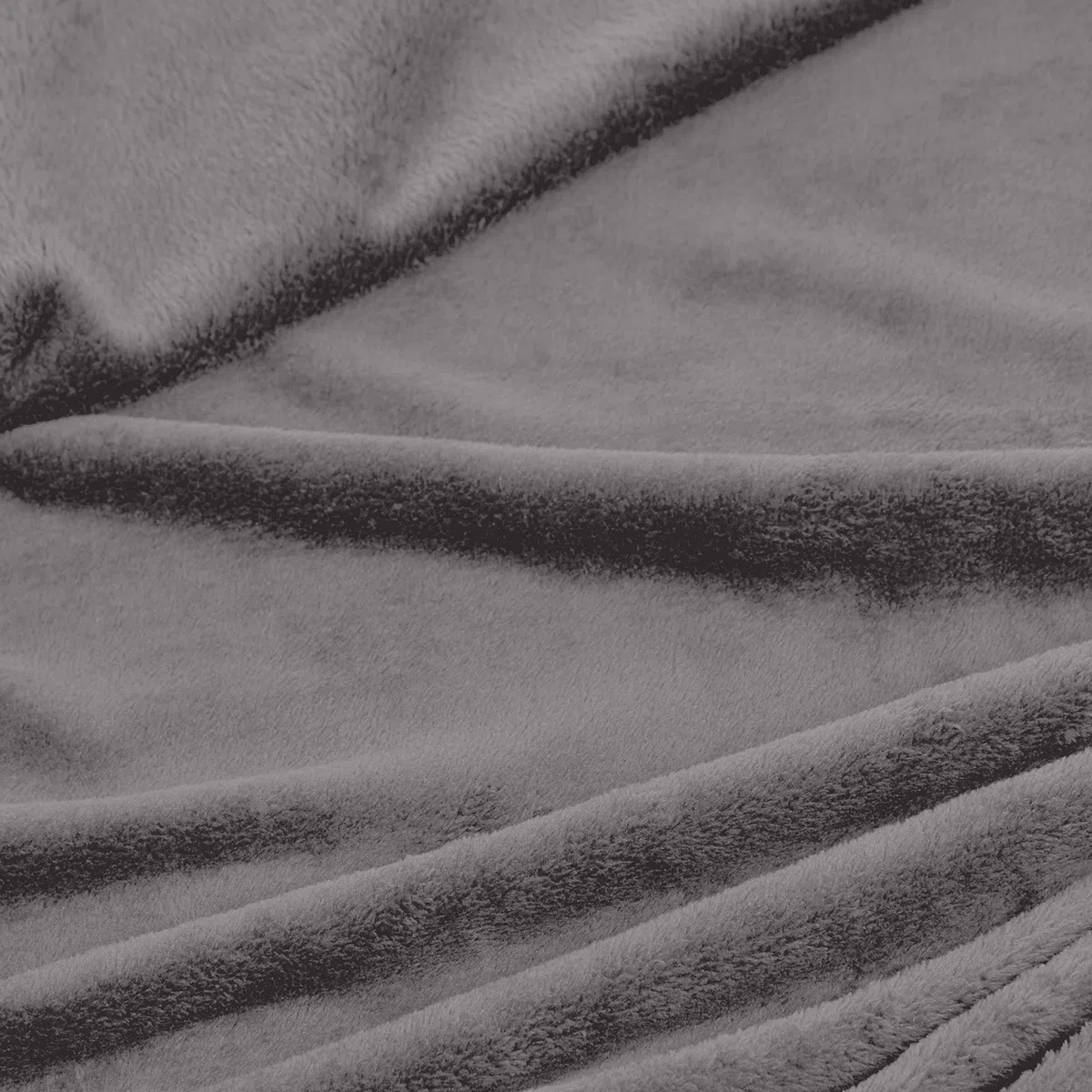 Amazon Basics Fleece-Überwurf Kuscheldecke, geprägt – Grau, 150 x 200 cm