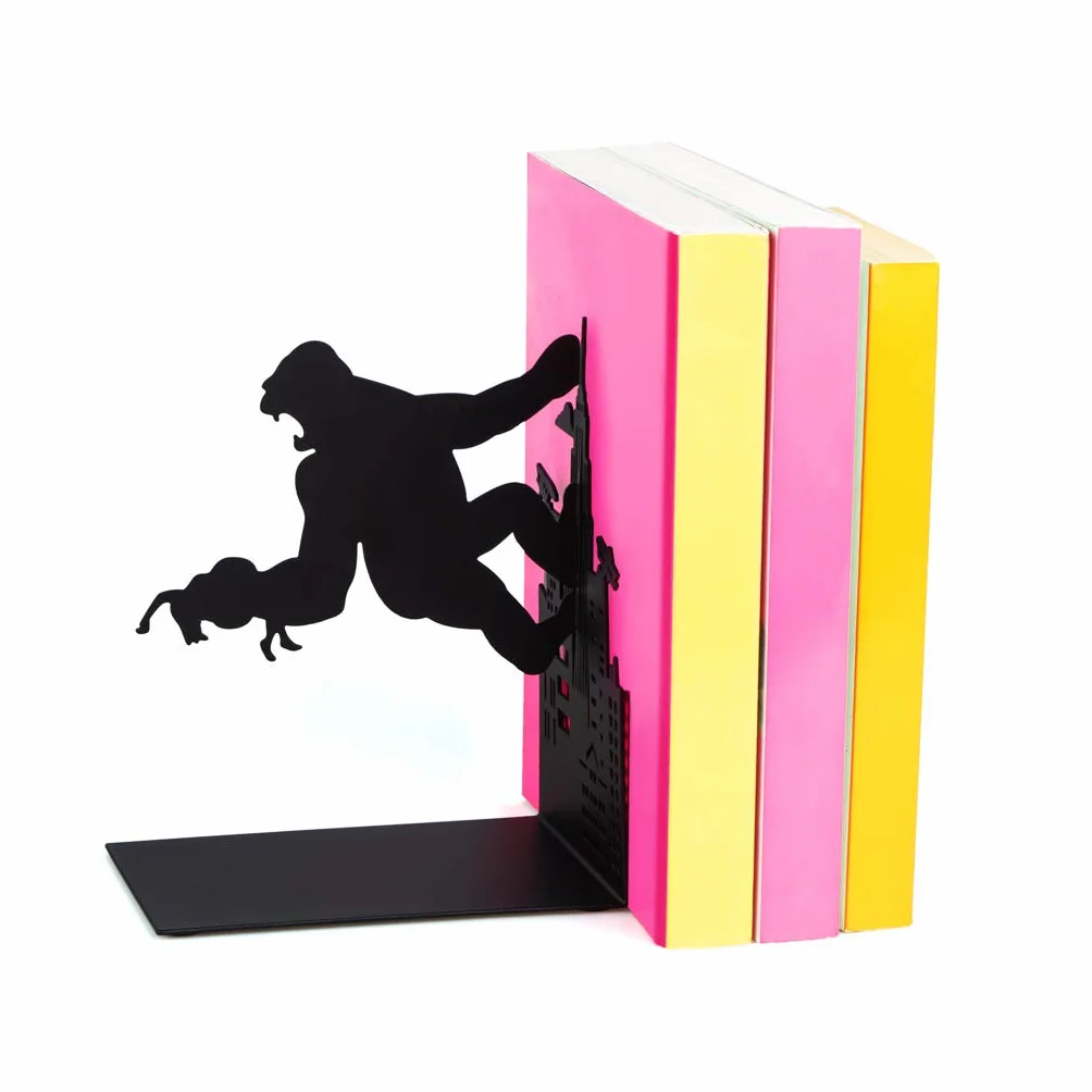 Balvi - Kong Schwarze Buchstützte aus Metall. Originelles Design