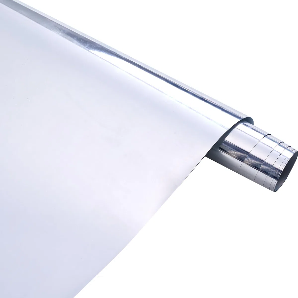 Silver Heat Transfer Vinyl Roll - 12 Inch x 8 ft Metallic HTV Silver Iron On Vinyl Silver Chrome HTV Vinyl for Garments T-Shirts